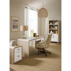 Soren Modern Classic Light Brown Elm Wood Writing Office Desk|