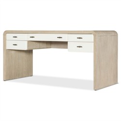 Soren Modern Classic Light Brown Elm Wood Writing Office Desk|