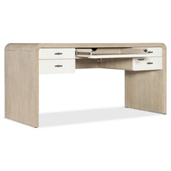 Soren Modern Classic Light Brown Elm Wood Writing Office Desk|