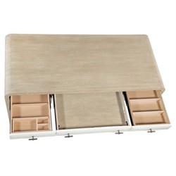 Soren Modern Classic Light Brown Elm Wood Writing Office Desk|