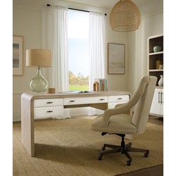 Soren Modern Classic Light Brown Elm Wood Writing Office Desk|