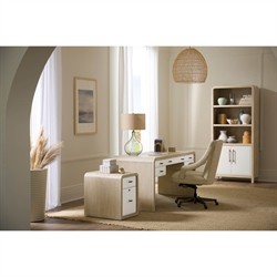 Soren Modern Classic Light Brown Elm Wood Writing Office Desk|