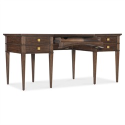 Emrys Updated Traditional Dark Brown Walnut Wood Writing Office Desk|