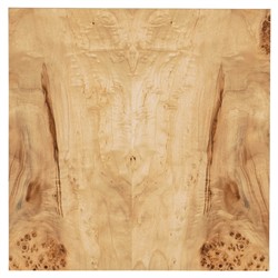 Aurore Modern Classic Brown Burl Wood Square Block Side Table|