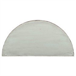 Stella Updated Traditional Light Blue Maple Wood Demilune Accent Table|