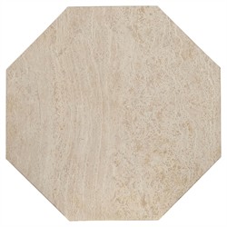 Kara Modern Classic Beige Marble Geometric Round Plinth Pedestal|