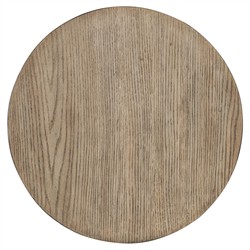 Tara Coastal Beach Light Brown Wood Woven Rope Round Accent Table|