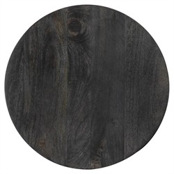 Tidus Modern Classic Black Wood Claw Foot Round Side Table|