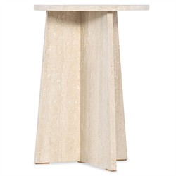 Theo Modern Classic Cream Travertine Round Spot Table|