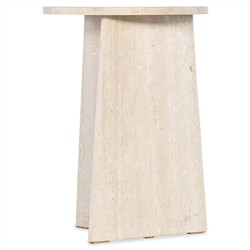 Theo Modern Classic Cream Travertine Round Spot Table|
