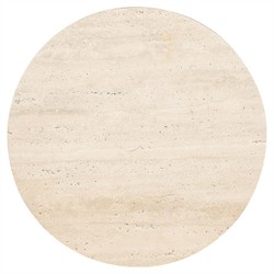 Theo Modern Classic Cream Travertine Round Spot Table|