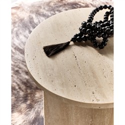 Theo Modern Classic Cream Travertine Round Spot Table|