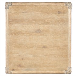 Nigel Coastal Beach Light Oak Rectangular End Table|