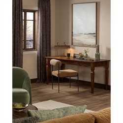 Galvin Brown Walnut Burl Desk|