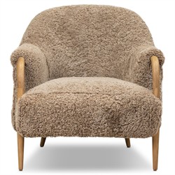 Webber Taupe Shearling Arm Chair|