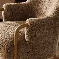 Webber Taupe Shearling Arm Chair|