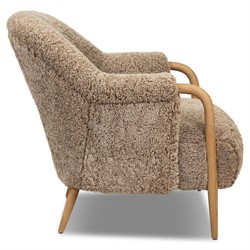 Webber Taupe Shearling Arm Chair|