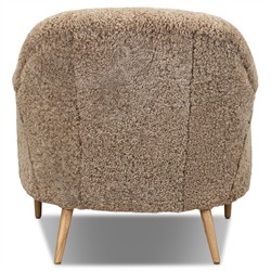 Webber Taupe Shearling Arm Chair|