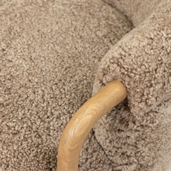 Webber Taupe Shearling Arm Chair|
