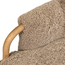 Webber Taupe Shearling Arm Chair|