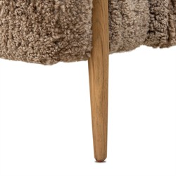 Webber Taupe Shearling Arm Chair|