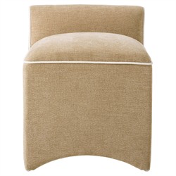 Allonia Modern Classic Beige Accent Stool|