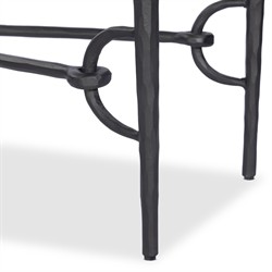 Ceasar French Country Black Iron Rectangular Console Table|