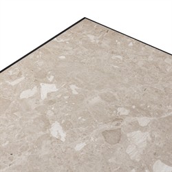 Ceasar French Country Beige Marble Black Iron Desk|