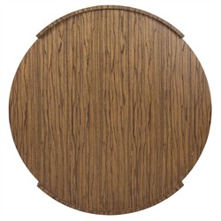 Damari Rustic Lodge Brown Wood Round Coffee Table|