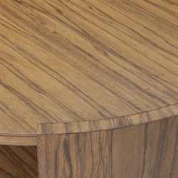 Damari Rustic Lodge Brown Wood Round Coffee Table|