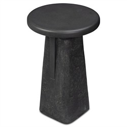 Daro Modern Classic Black Concrete Outdoor End Table|