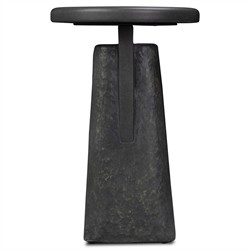 Daro Modern Classic Black Concrete Outdoor End Table|