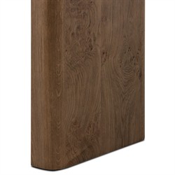 Daven Rustic Lodge Brown Oak Burl Rectangular Console Table|