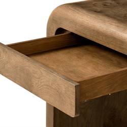 Daven Rustic Lodge Brown Oak Burl Desk|