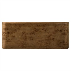 Daven Rustic Lodge Brown Oak Burl Desk|