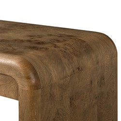 Daven Rustic Lodge Brown Oak Burl Desk|