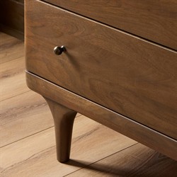Eldrin Rustic Lodge Brown Mango Wood Double Dresser|