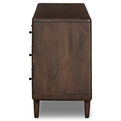 Eldrin Rustic Lodge Brown Mango Wood Double Dresser|