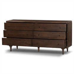 Eldrin Rustic Lodge Brown Mango Wood Double Dresser|