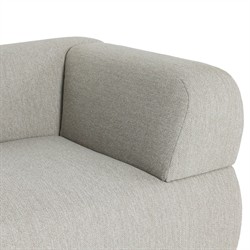 Evander Coastal Beach Grey Woven Outdoor Sofa - 96"|