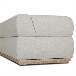 Evander Coastal Beach Grey Woven Outdoor Sofa - 96"|
