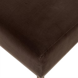 Harlin Updated Traditional Brown Velvet Performance Rectangular Cocktail Ottoman|