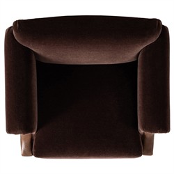 Harvey Updated Traditional Brown Velvet Club Chair|
