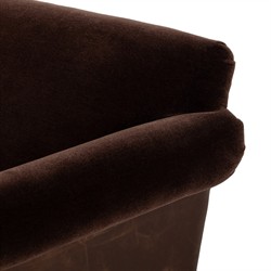 Harvey Updated Traditional Brown Velvet Sofa - 60"|