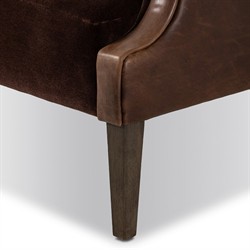 Harvey Updated Traditional Brown Velvet Sofa - 60"|