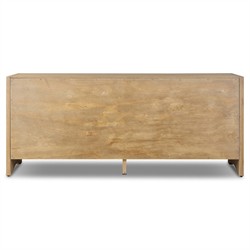 Hazel Modern Classic Light Wash Oak Reeded Double Dresser|