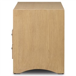 Hazel Modern Classic Light Wash Oak Reeded Nightstand|