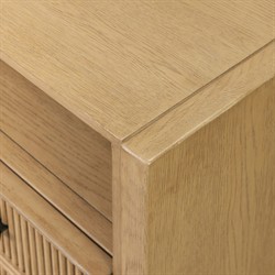 Hazel Modern Classic Light Wash Oak Reeded Nightstand|