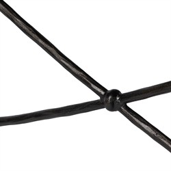 Jane Updated Traditional Textured Black Iron Rectangular Console Table|