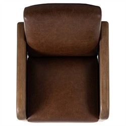 Janek Rustic Lodge Brown Leather Woven Cane Recliner|